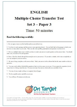 GL Maths and English Transfer Test Practice Papers